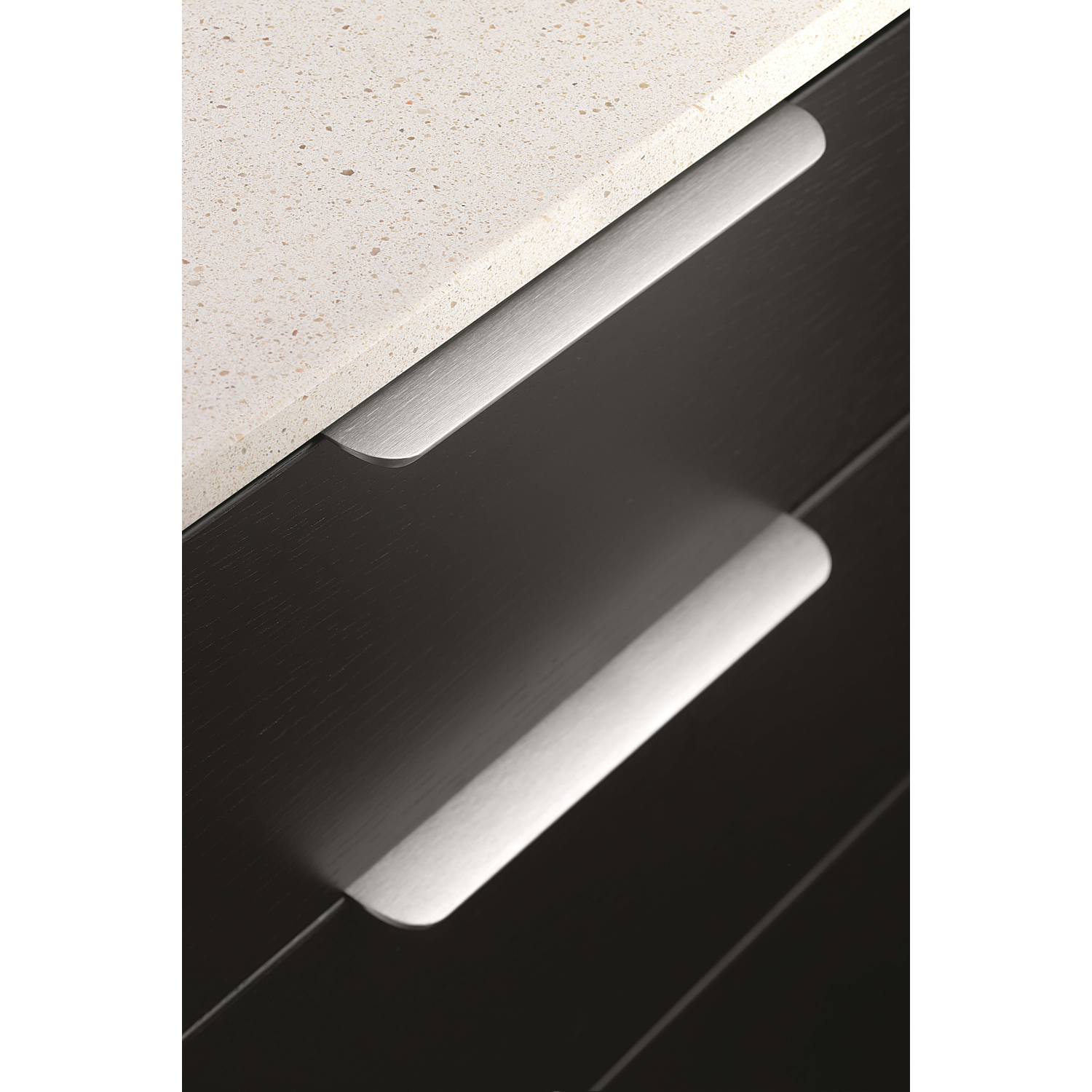 Poignée edge round alu asp inox df 2x80mm L 200mm 